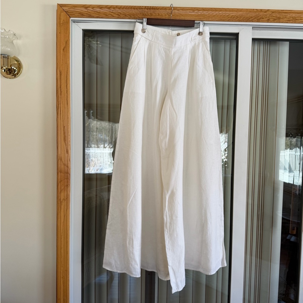 Banana Republic White Wide Leg Pants